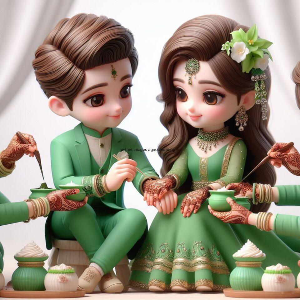 d cut couples wallpapers enjoy the wedding with each other haldi mahndi dancing green dress or yellow dress ()