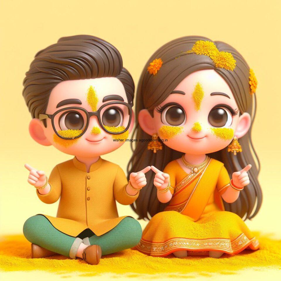 d cut couples wallpapers enjoy the wedding with each other haldi mahndi dancing green dress or yellow dress ()