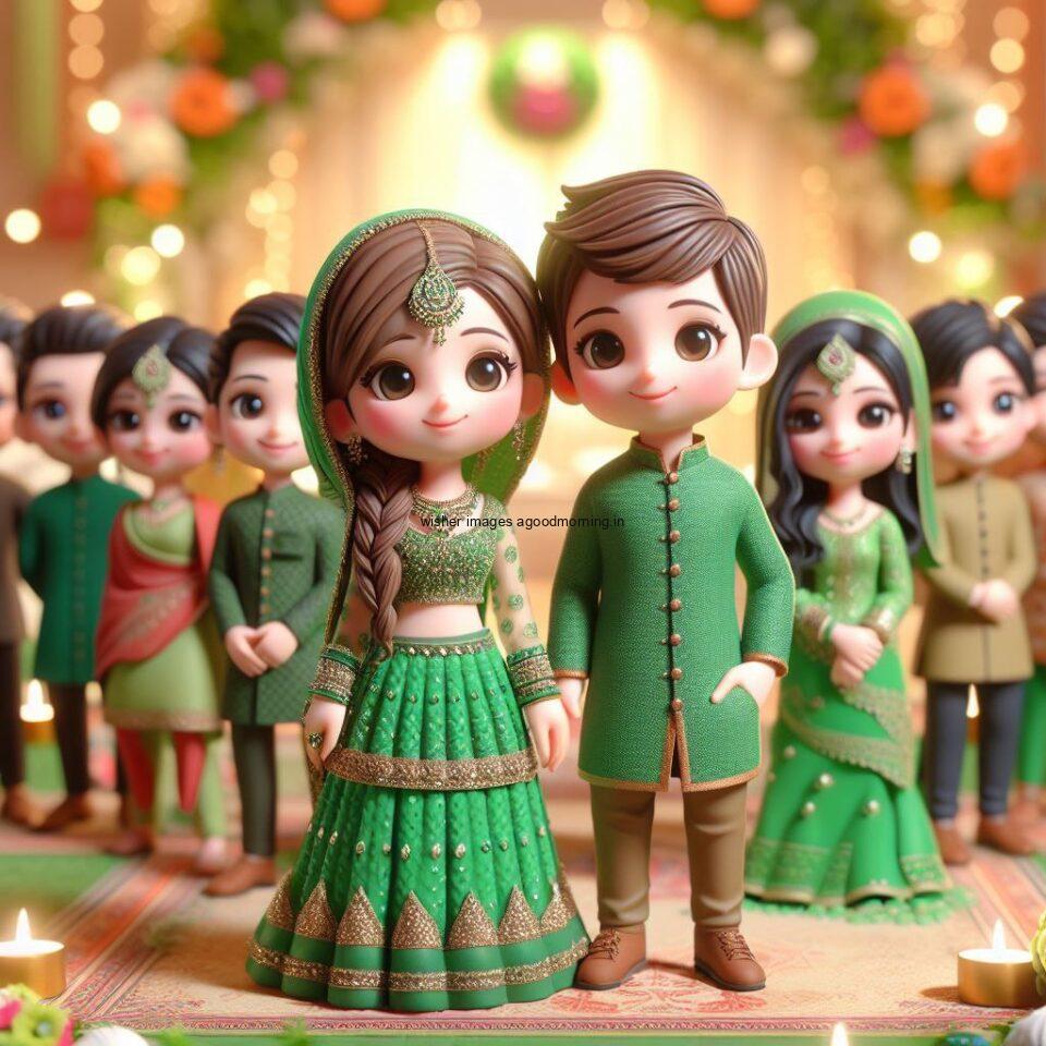 d cut couples wallpapers enjoy the wedding with each other haldi mahndi dancing green dress or yellow dress ()