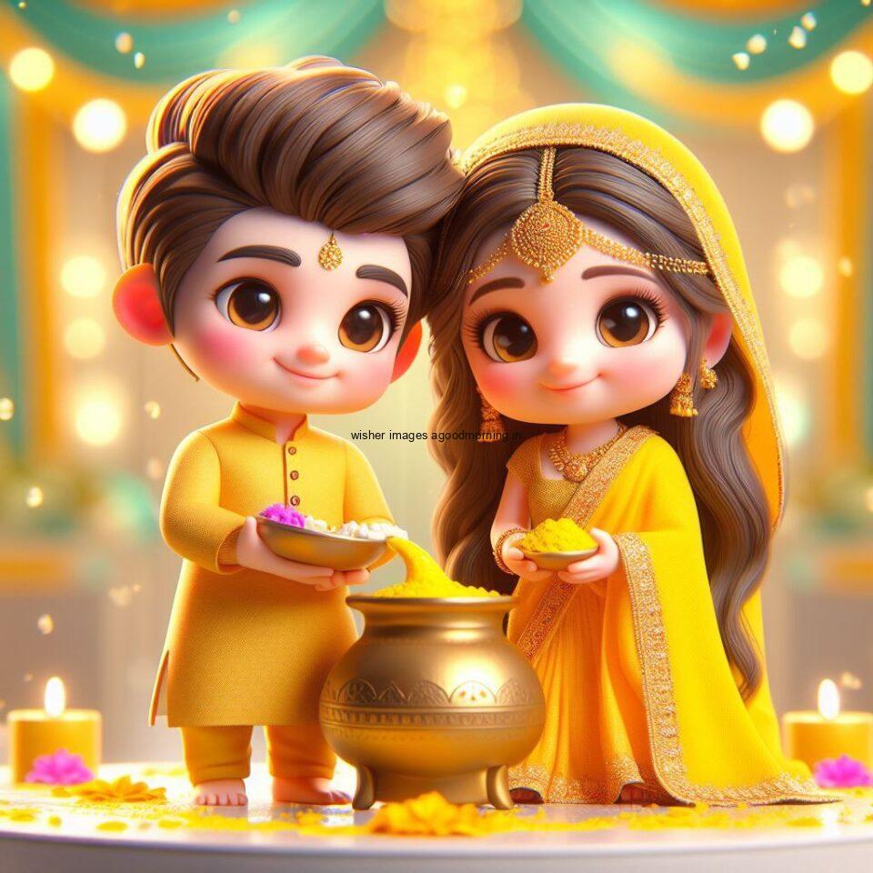 d cut couples wallpapers enjoy the wedding with each other haldi mahndi dancing green dress or yellow dress ()