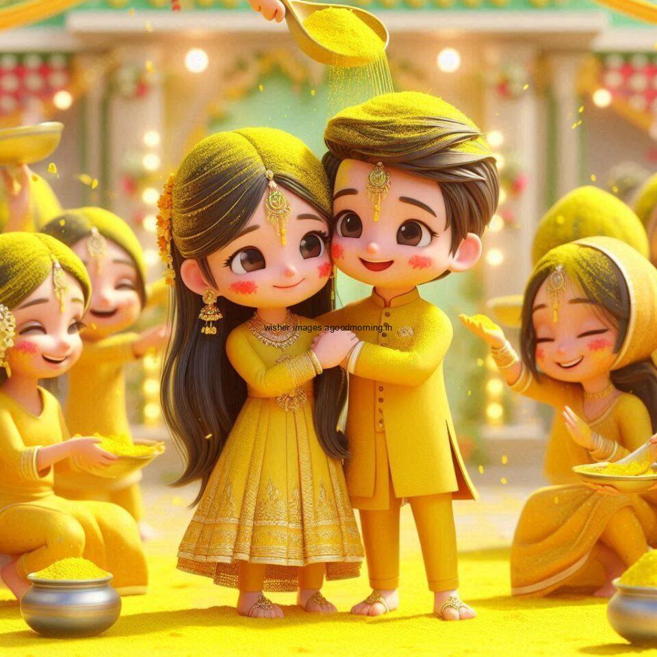 d cut couples wallpapers enjoy the wedding with each other haldi mahndi dancing green dress or yellow dress ()