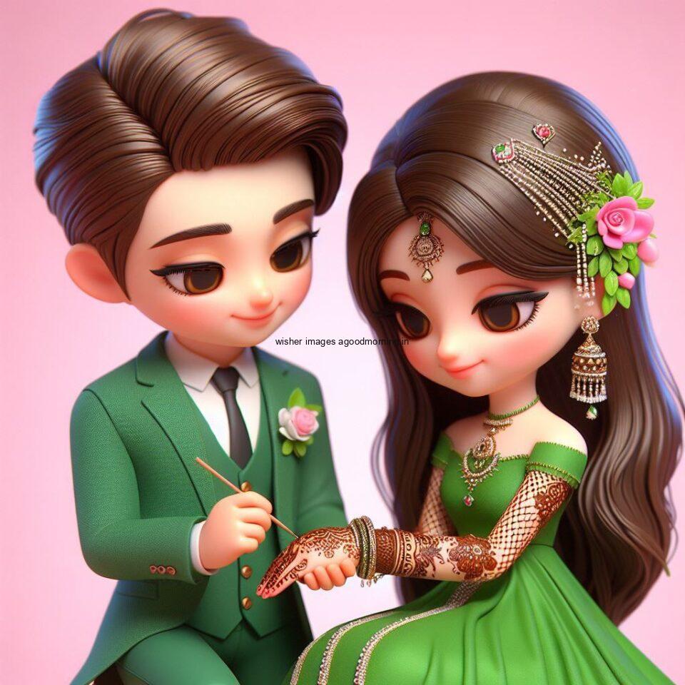 d cut couples wallpapers enjoy the wedding with each other haldi mahndi dancing green dress or yellow dress ()