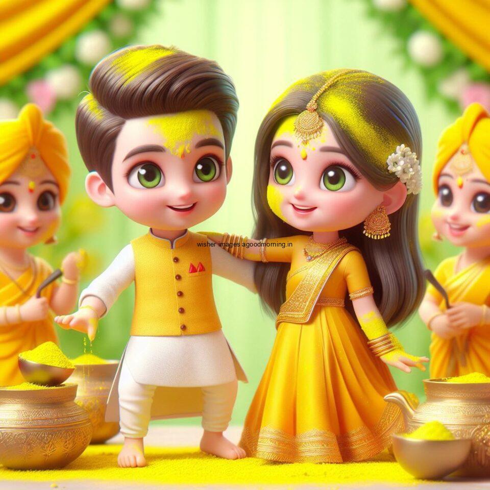 d cut couples wallpapers enjoy the wedding with each other haldi mahndi dancing green dress or yellow dress ()