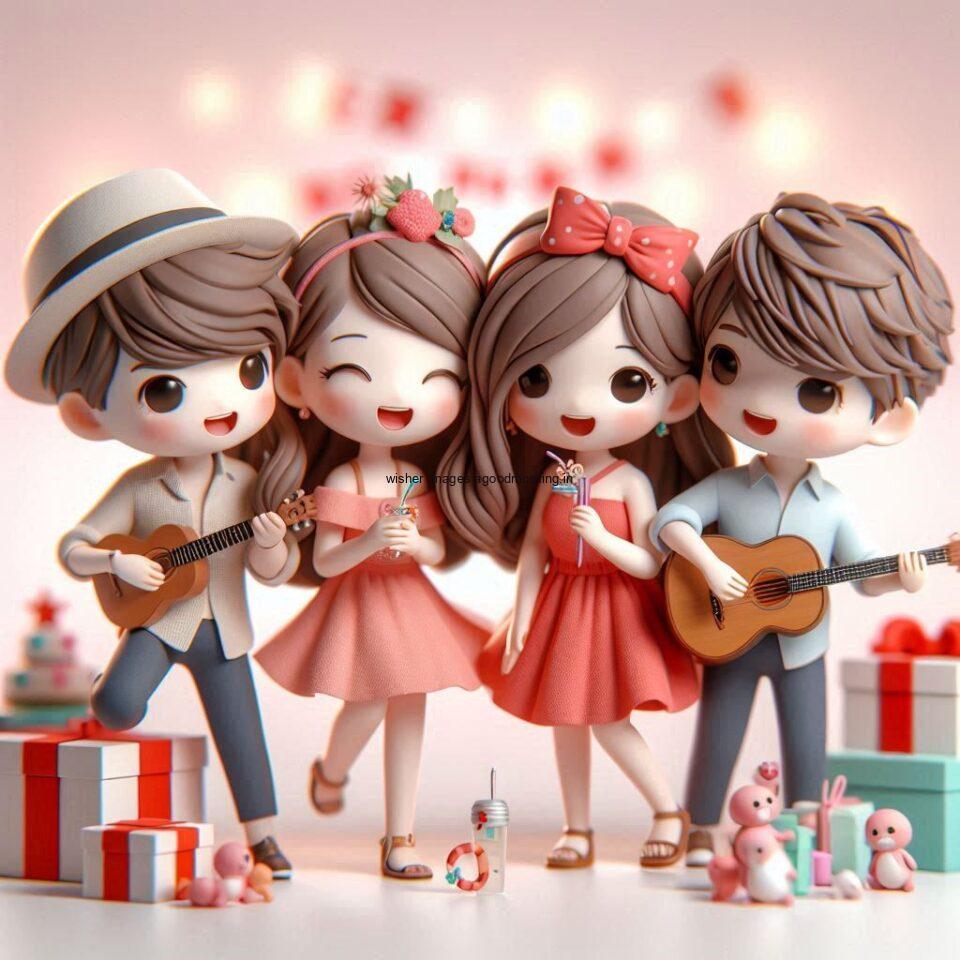 d cute cartoon wallpaper cute d cartoon images beautifull background with friedns are enjoy anniversary gangs ()