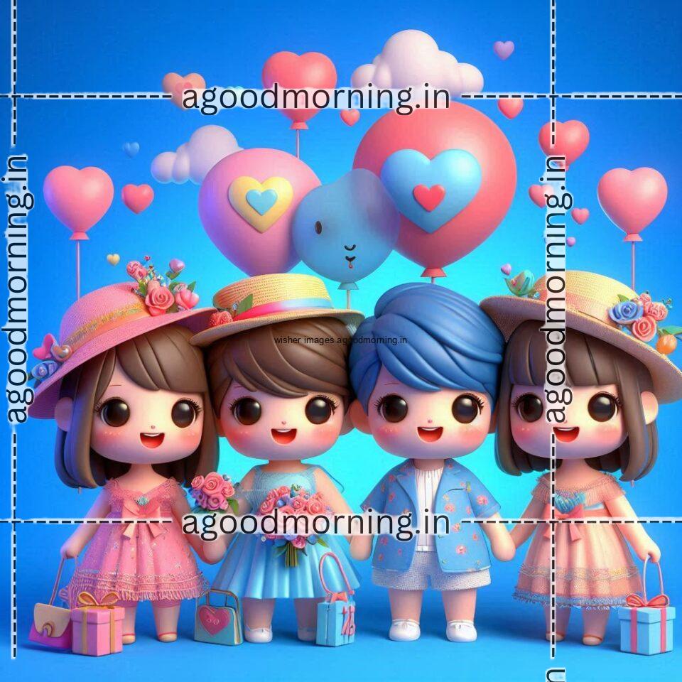 d cute cartoon wallpaper cute d cartoon images beautifull background with friedns are enjoy anniversary gangs ()