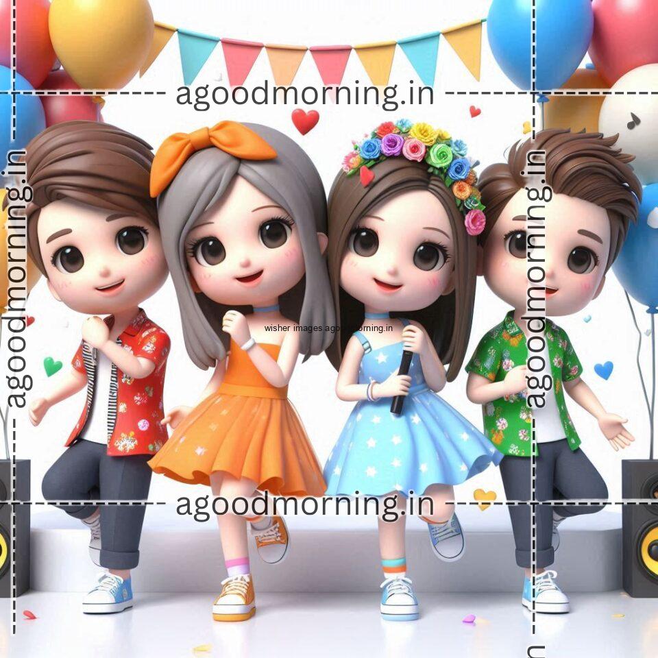 d cute cartoon wallpaper cute d cartoon images beautifull background with friedns are enjoy anniversary gangs ()