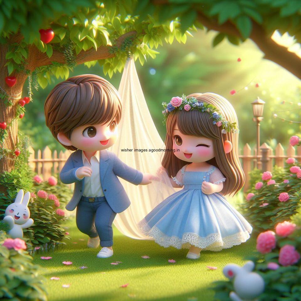 d cute couple images with love vibes couple walks in the park cute dress with lights heart full of enjoyment ()