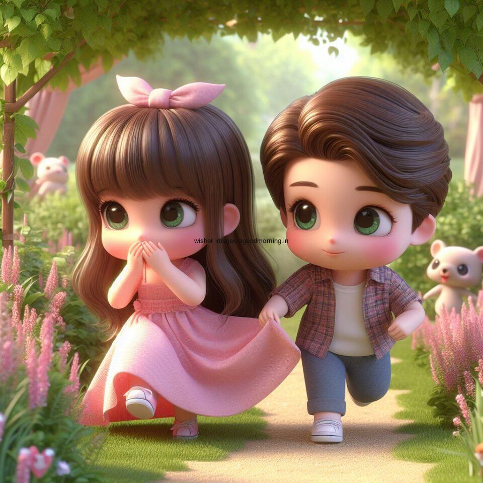 d cute couple images with love vibes couple walks in the park cute dress with lights heart full of enjoyment ()