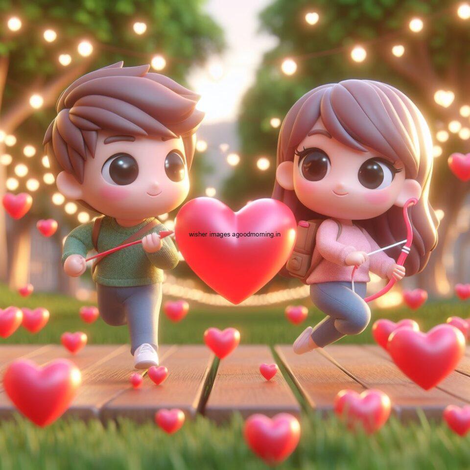 d cute couple images with love vibes couple walks in the park cute dress with lights heart full of enjoyment ()