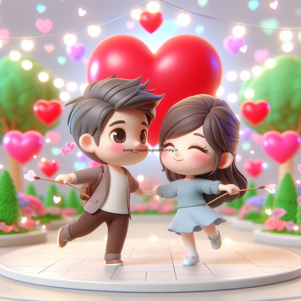 d cute couple images with love vibes couple walks in the park cute dress with lights heart full of enjoyment ()