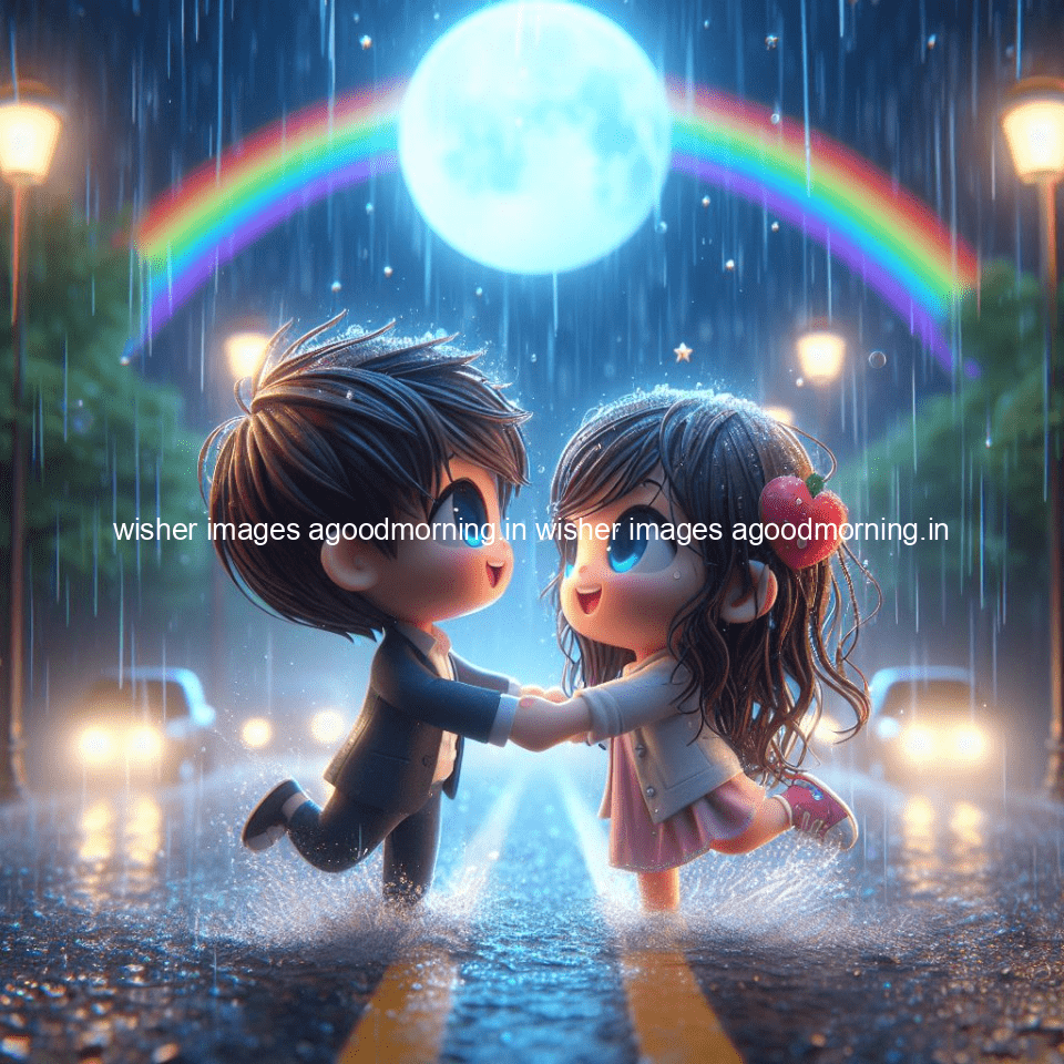 130+ Cute Couple Rain Images || Free Download 16 cute d couple dance in the rain in the middle of road enjoy the love movement with amazing lights setup fully d ()