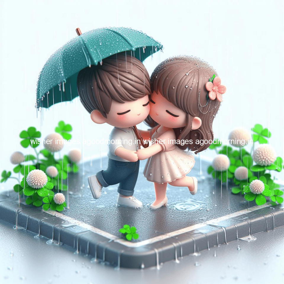 cute d couple dance in the rain in the middle of road enjoy the love movement with amazing lights setup fully d ()