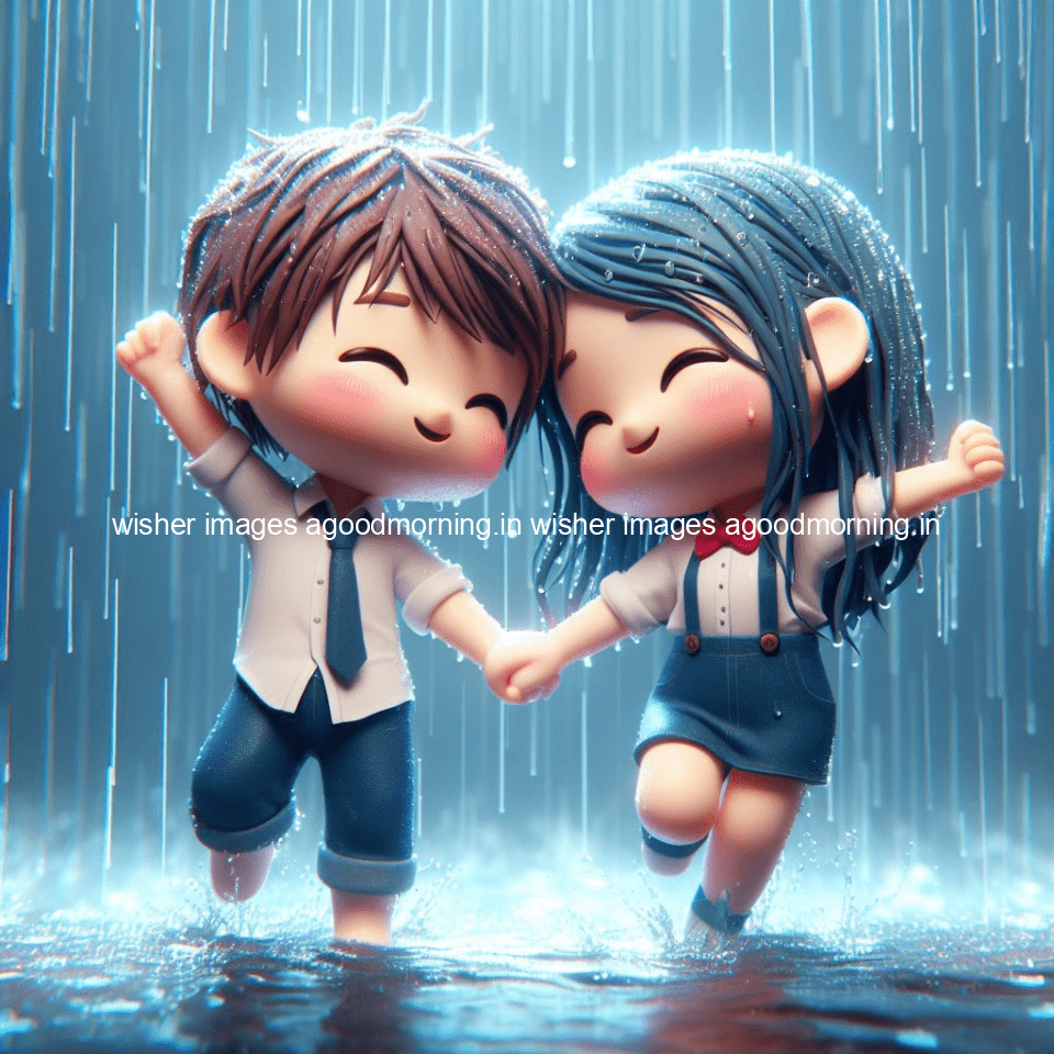 cute d couple dance in the rain in the middle of road enjoy the love movement with amazing lights setup fully d ()