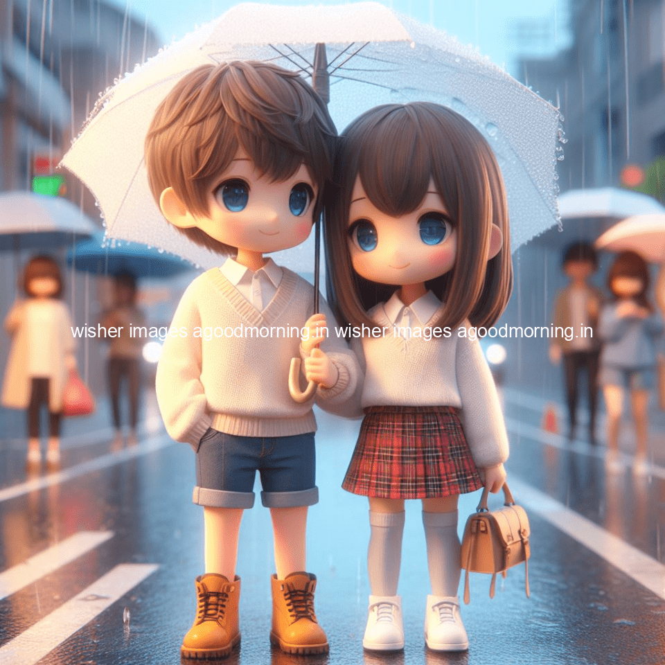 cute d couple dance in the rain in the middle of road enjoy the love movement with amazing lights setup fully d ()