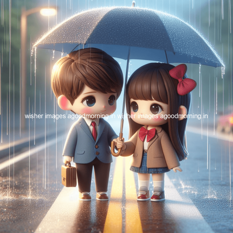 cute d couple dance in the rain in the middle of road enjoy the love movement with amazing lights setup fully d ()