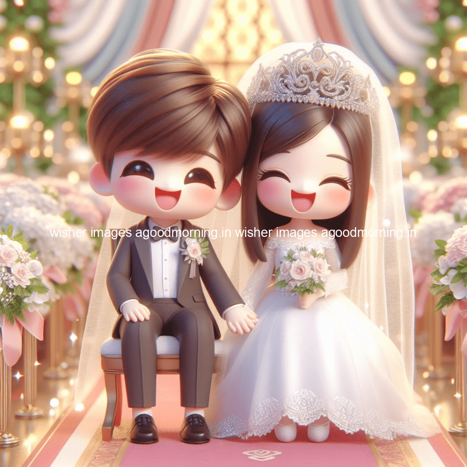 cute d couple wallpaper couple enjoy the wedding with beautiful wedding dress amazing background with flowers and blending colours ()