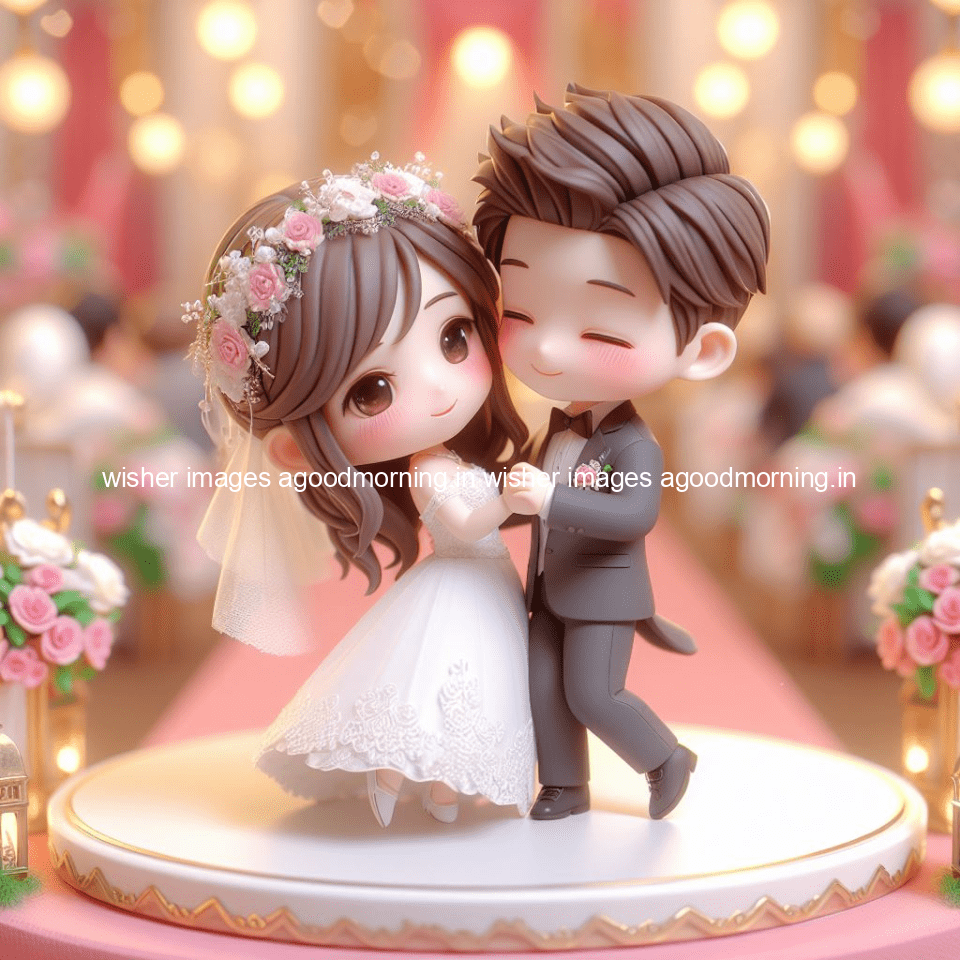 cute d couple wallpaper couple enjoy the wedding with beautiful wedding dress amazing background with flowers and blending colours ()