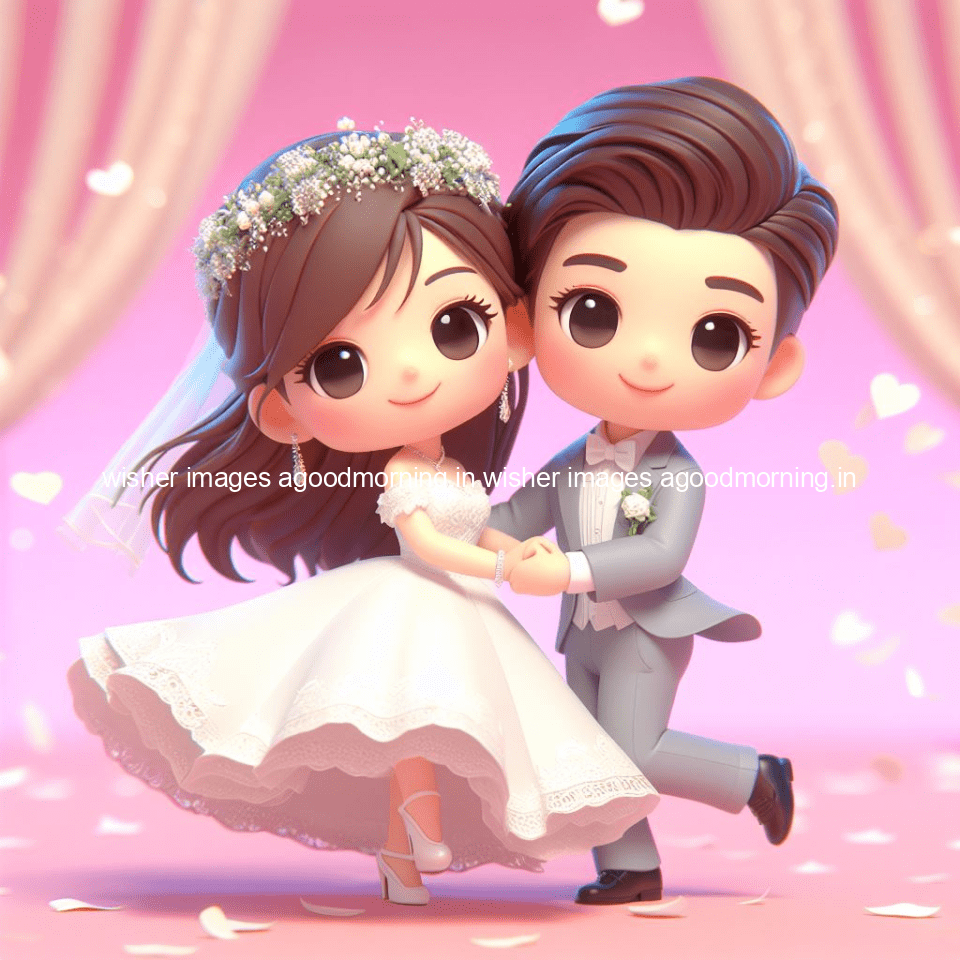 cute d couple wallpaper couple enjoy the wedding with beautiful wedding dress amazing background with flowers and blending colours ()