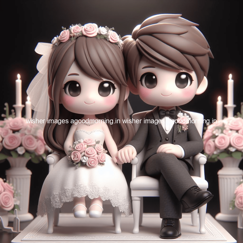 cute d couple wallpaper couple enjoy the wedding with beautiful wedding dress amazing background with flowers and blending colours ()