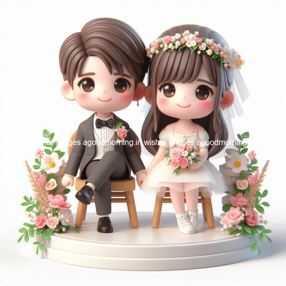 cute d couple wallpaper couple enjoy the wedding with beautiful wedding dress amazing background with flowers and blending colours ()