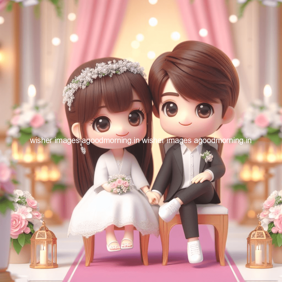 cute d couple wallpaper couple enjoy the wedding with beautiful wedding dress amazing background with flowers and blending colours ()