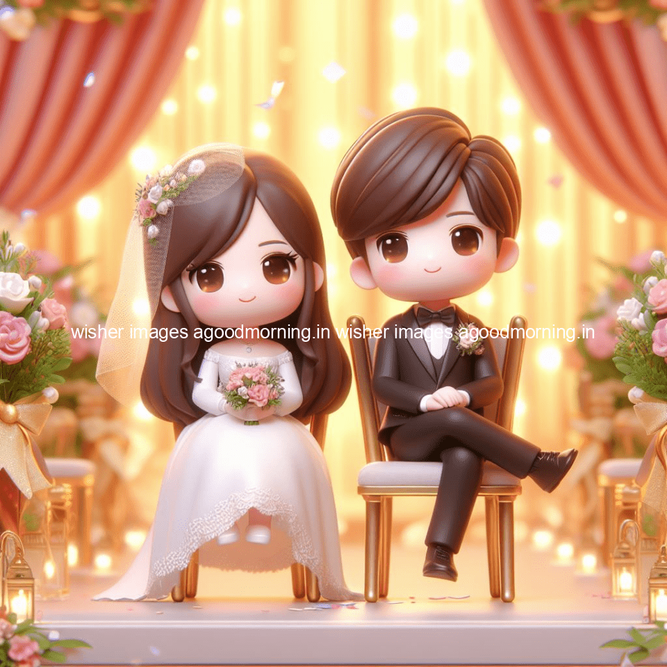 cute d couple wallpaper couple enjoy the wedding with beautiful wedding dress amazing background with flowers and blending colours ()