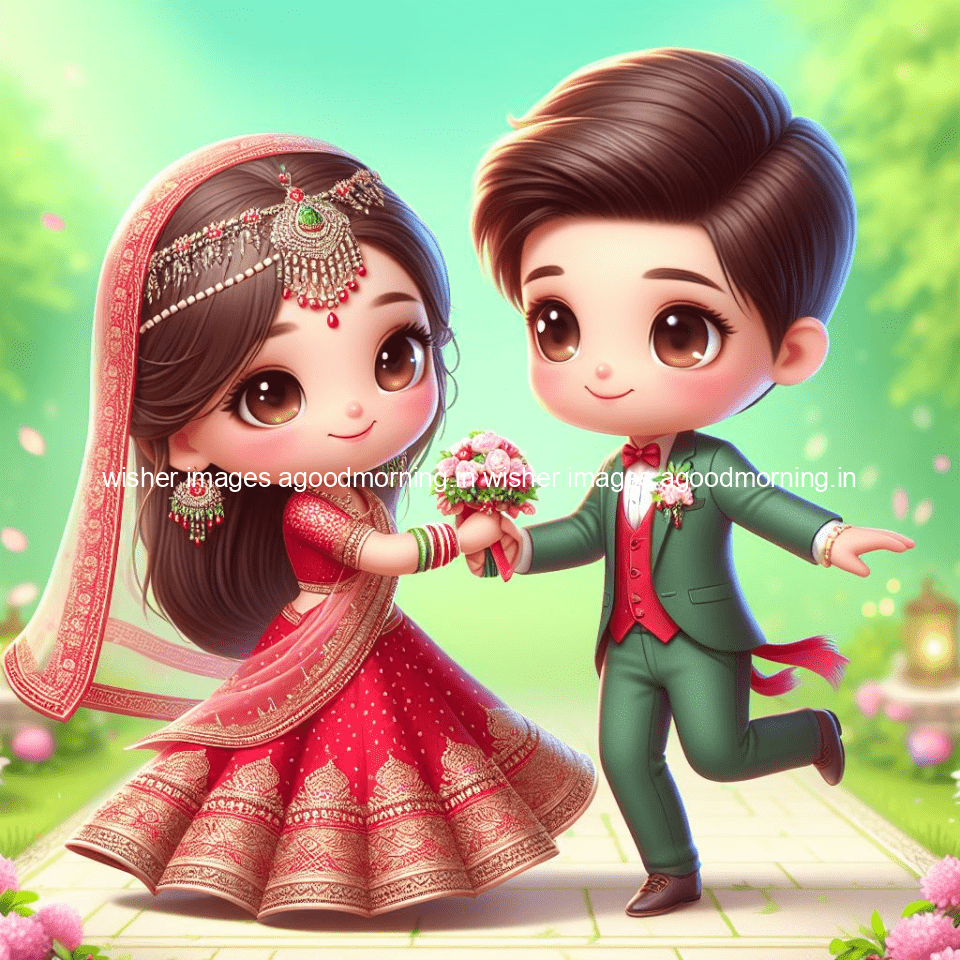 cute d couple wallpaper couple enjoy the wedding with beautiful wedding dress amazing background with flowers and blending colours ()