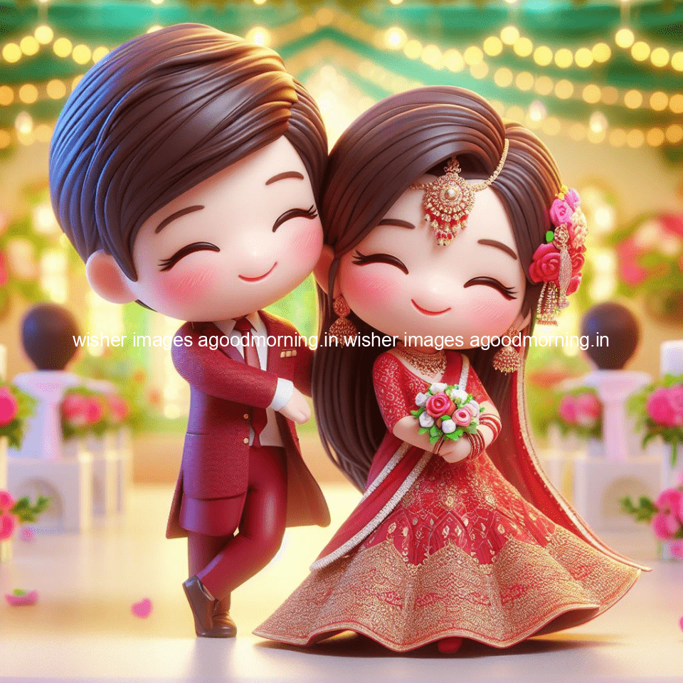 cute d couple wallpaper couple enjoy the wedding with beautiful wedding dress amazing background with flowers and blending colours ()