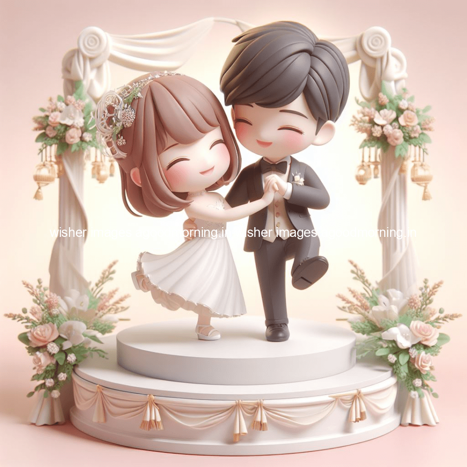 cute d couple wallpaper couple enjoy the wedding with beautiful wedding dress amazing background with flowers and blending colours ()