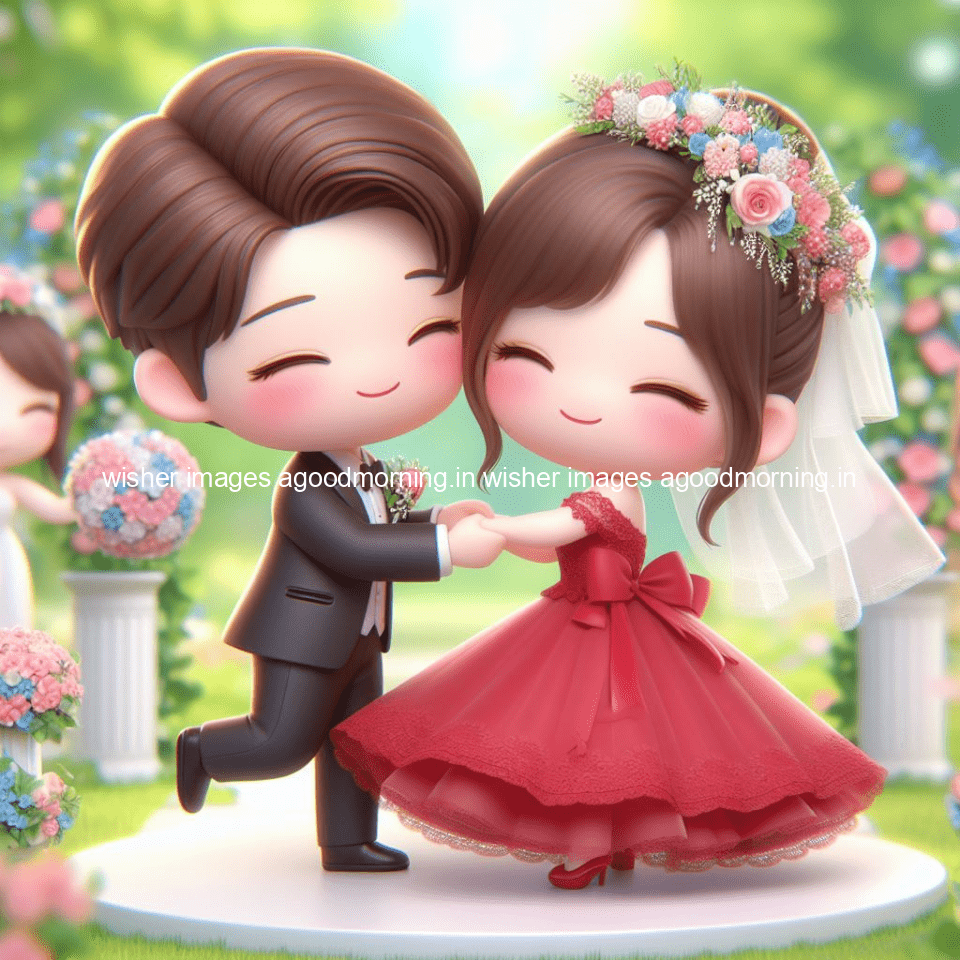 cute d couple wallpaper couple enjoy the wedding with beautiful wedding dress amazing background with flowers and blending colours ()