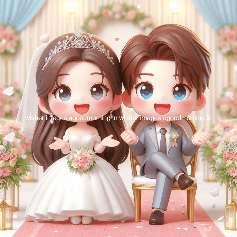 cute d couple wallpaper couple enjoy the wedding with beautiful wedding dress amazing background with flowers and blending colours ()