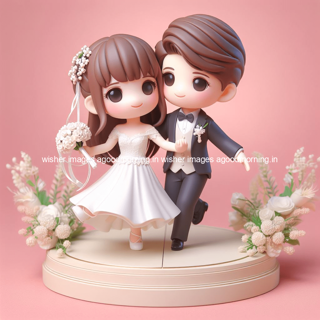 cute d couple wallpaper couple enjoy the wedding with beautiful wedding dress amazing background with flowers and blending colours ()