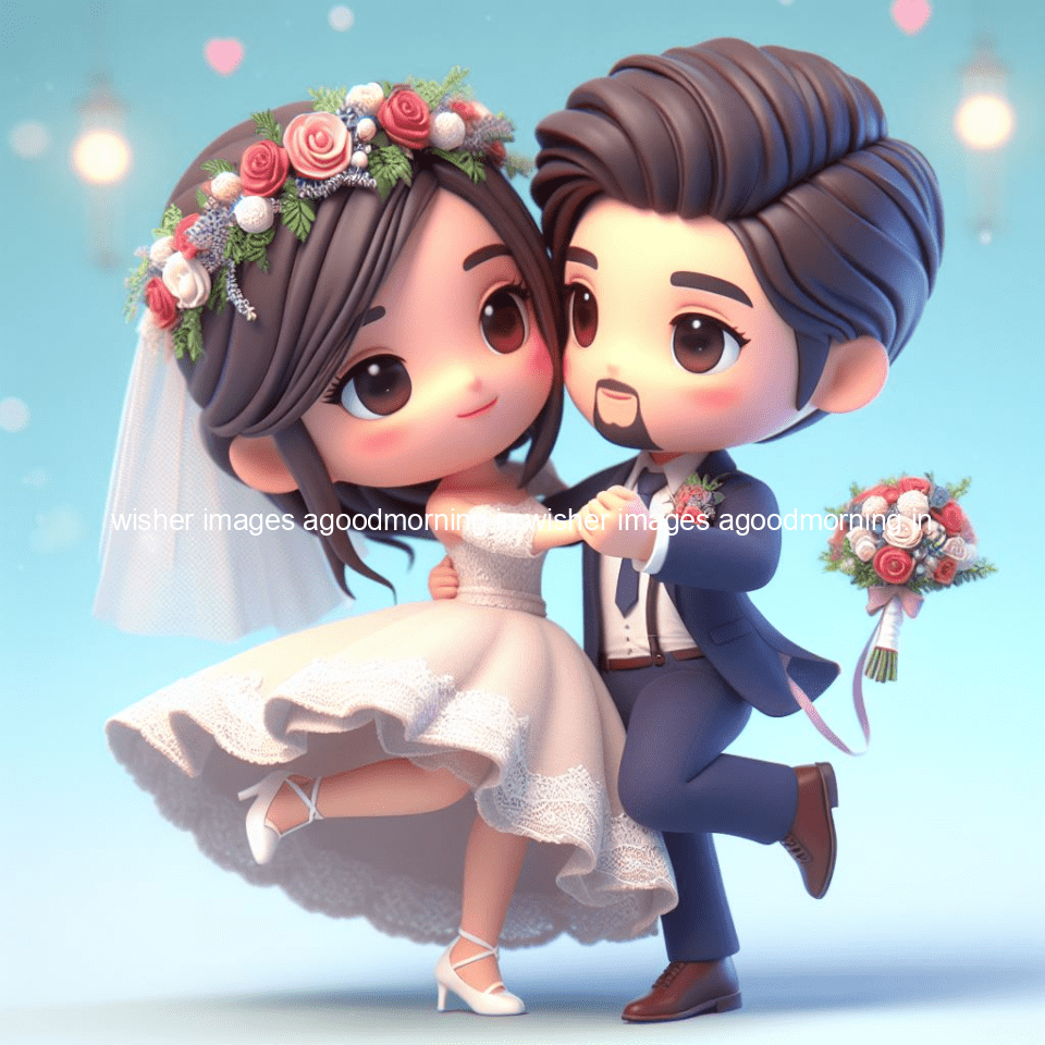 cute d couple wallpaper couple enjoy the wedding with beautiful wedding dress amazing background with flowers and blending colours ()