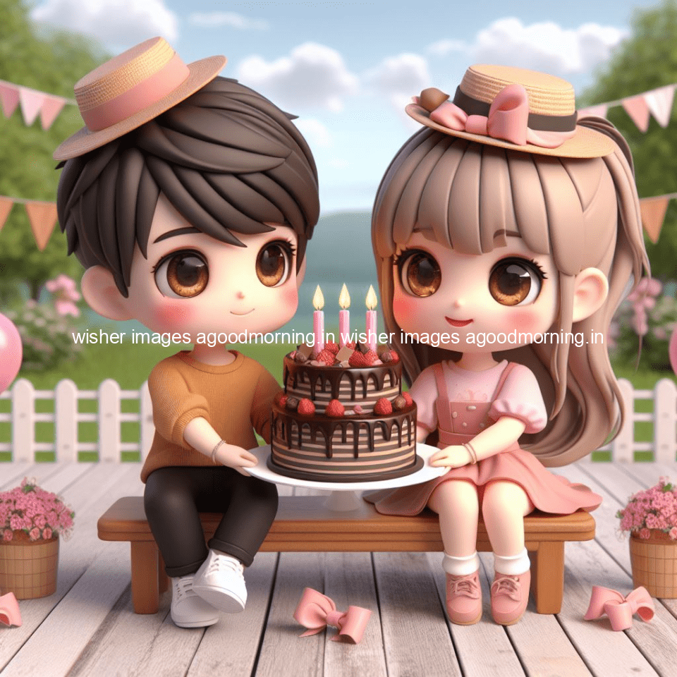 cute couple cake images beautiful background with amazing love vibes with amazing moment full of joy ()