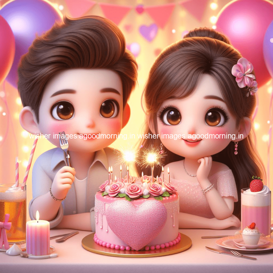 cute couple cake images beautiful background with amazing love vibes with amazing moment full of joy ()