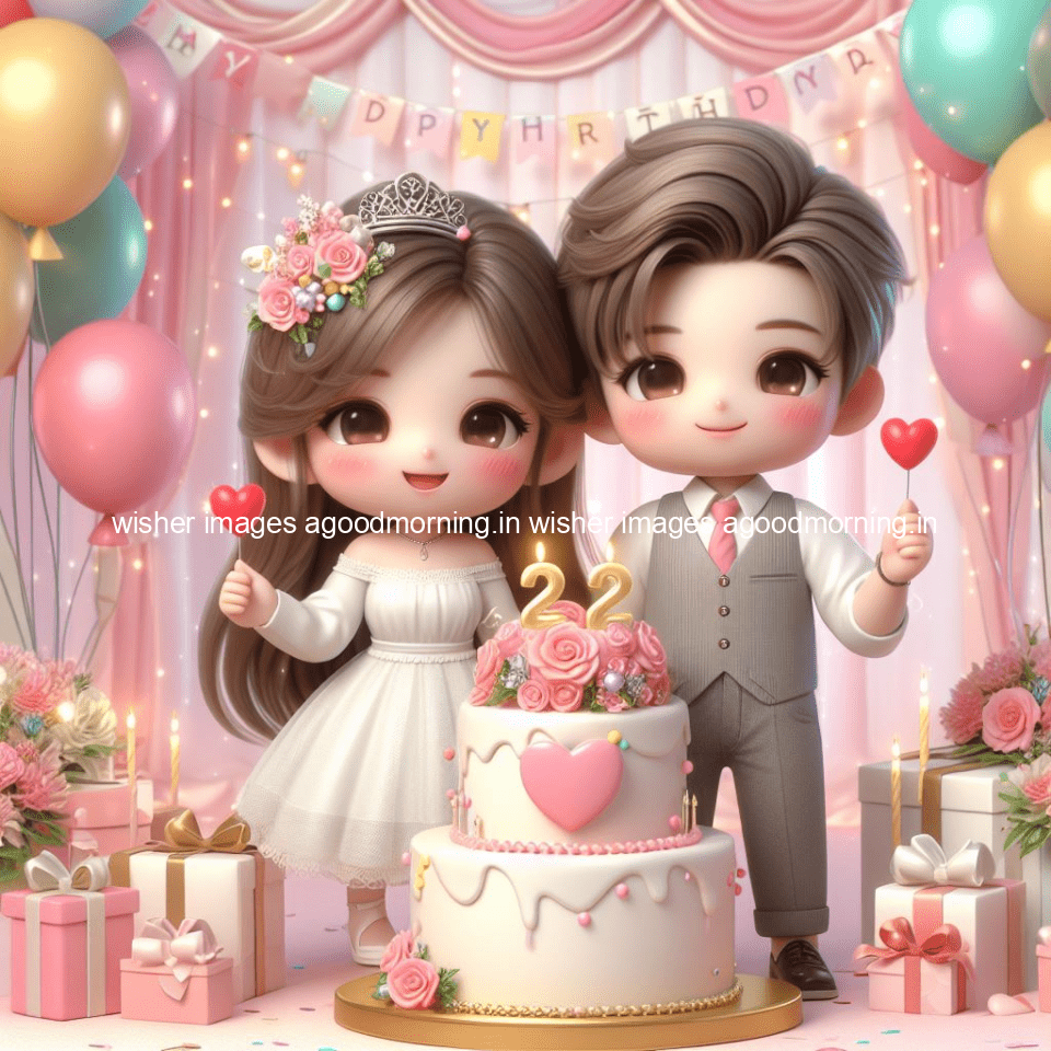 cute couple cake images beautiful background with amazing love vibes with amazing moment full of joy ()