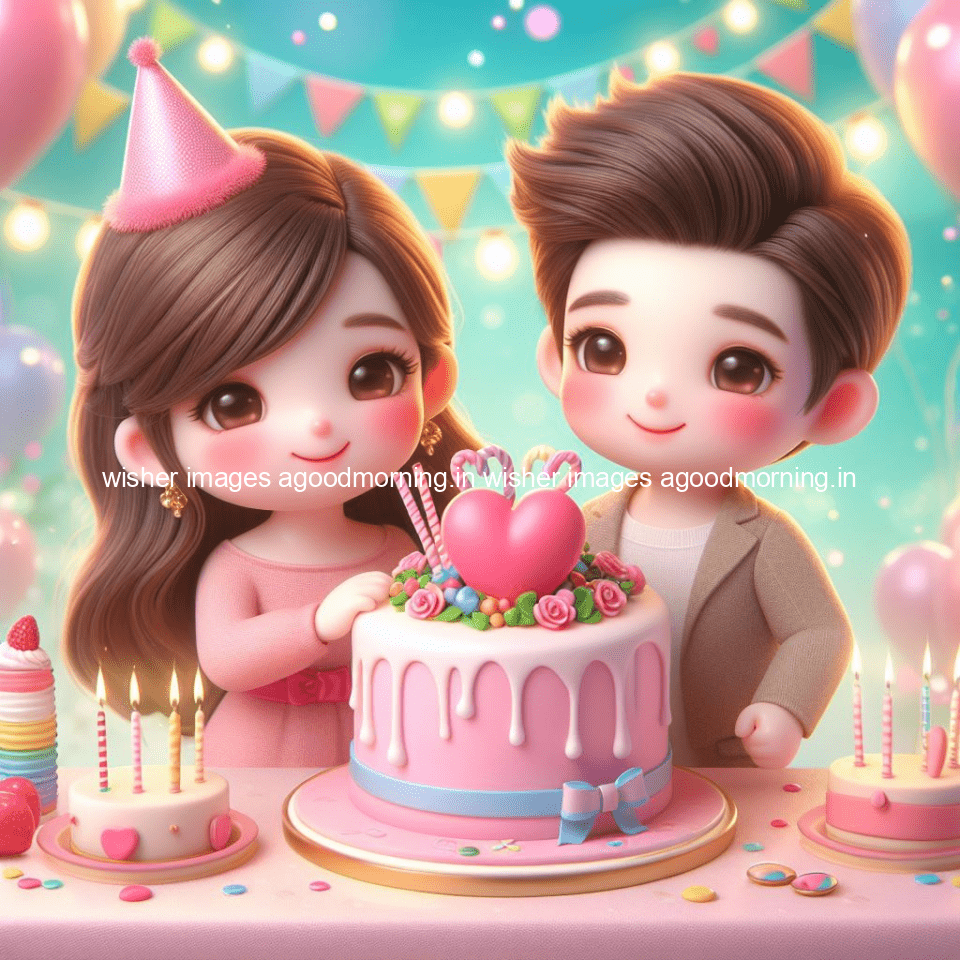 cute couple cake images beautiful background with amazing love vibes with amazing moment full of joy ()