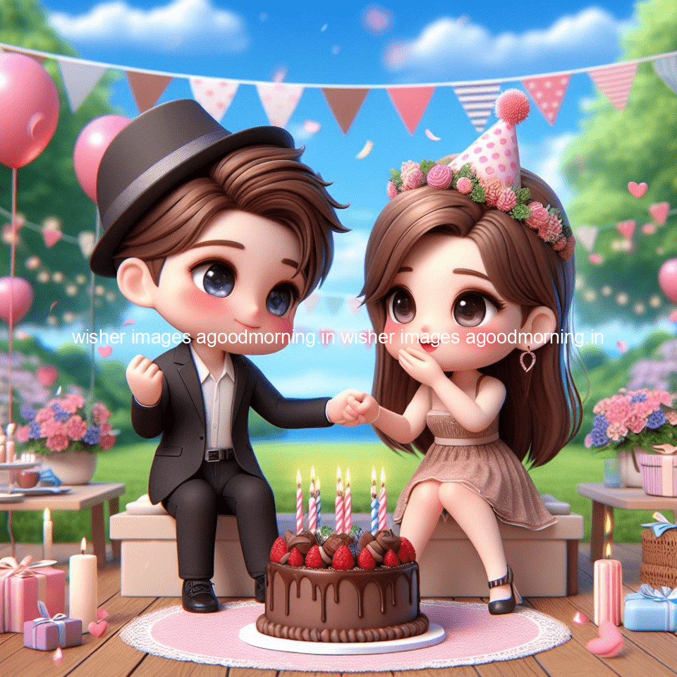 cute couple cake images beautiful background with amazing love vibes with amazing moment full of joy ()