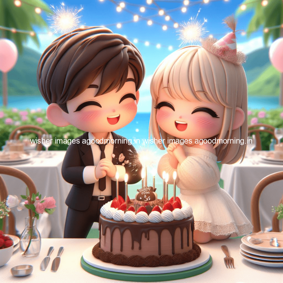 cute couple cake images beautiful background with amazing love vibes with amazing moment full of joy ()