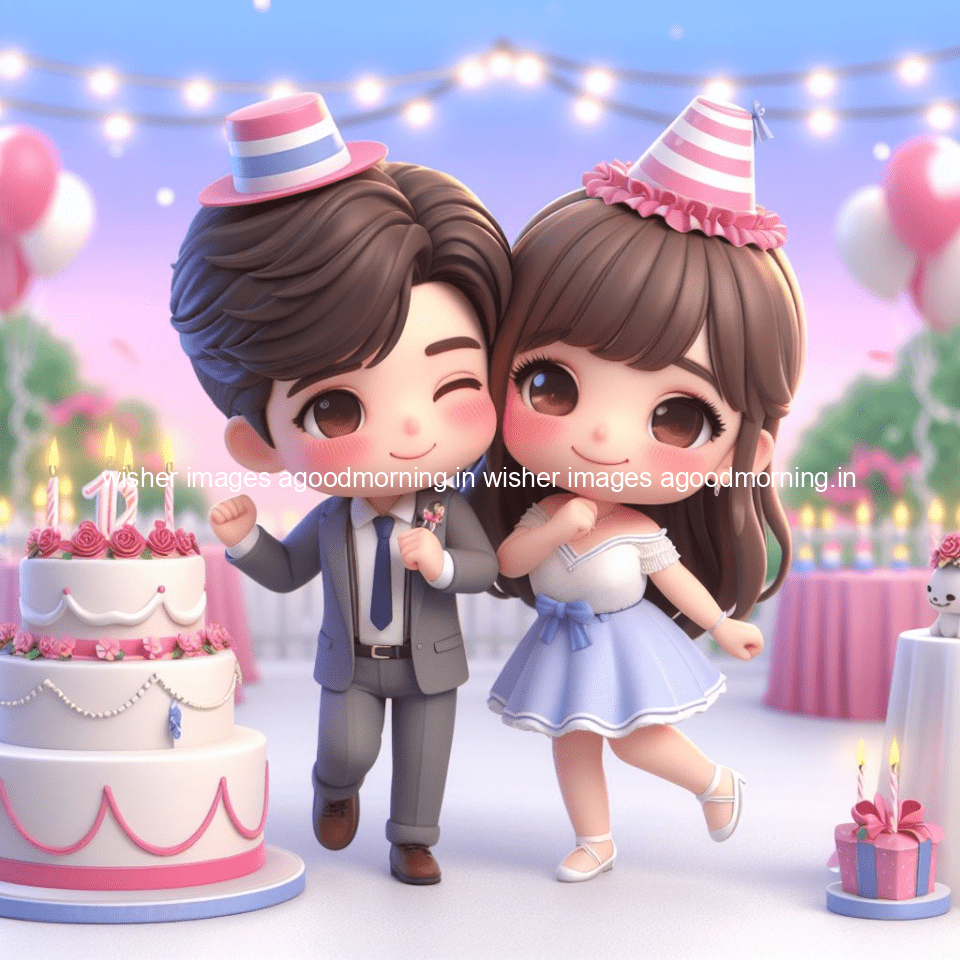 cute couple cake images beautiful background with amazing love vibes with amazing moment full of joy ()