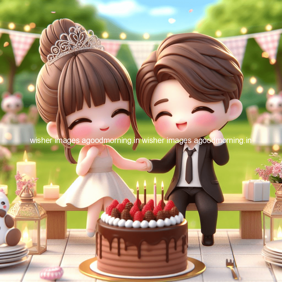 cute couple cake images beautiful background with amazing love vibes with amazing moment full of joy ()