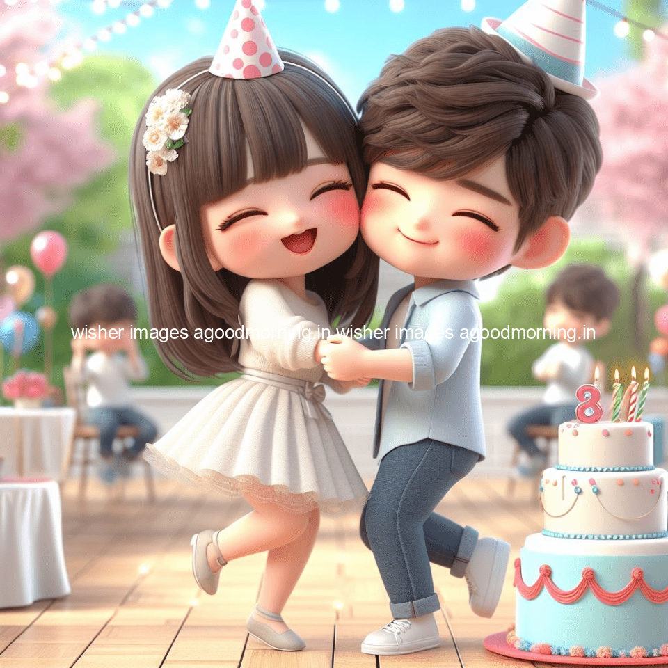 cute couple cake images beautiful background with amazing love vibes with amazing moment full of joy ()