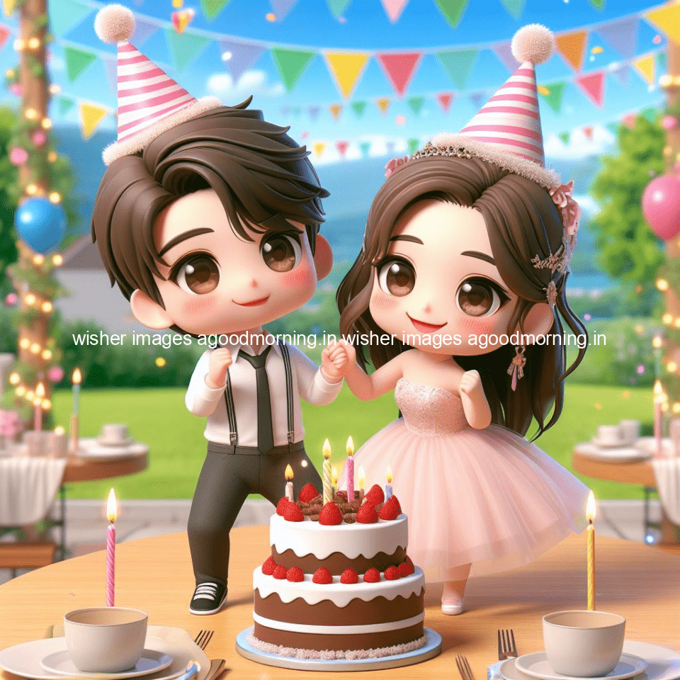 cute couple cake images beautiful background with amazing love vibes with amazing moment full of joy ()