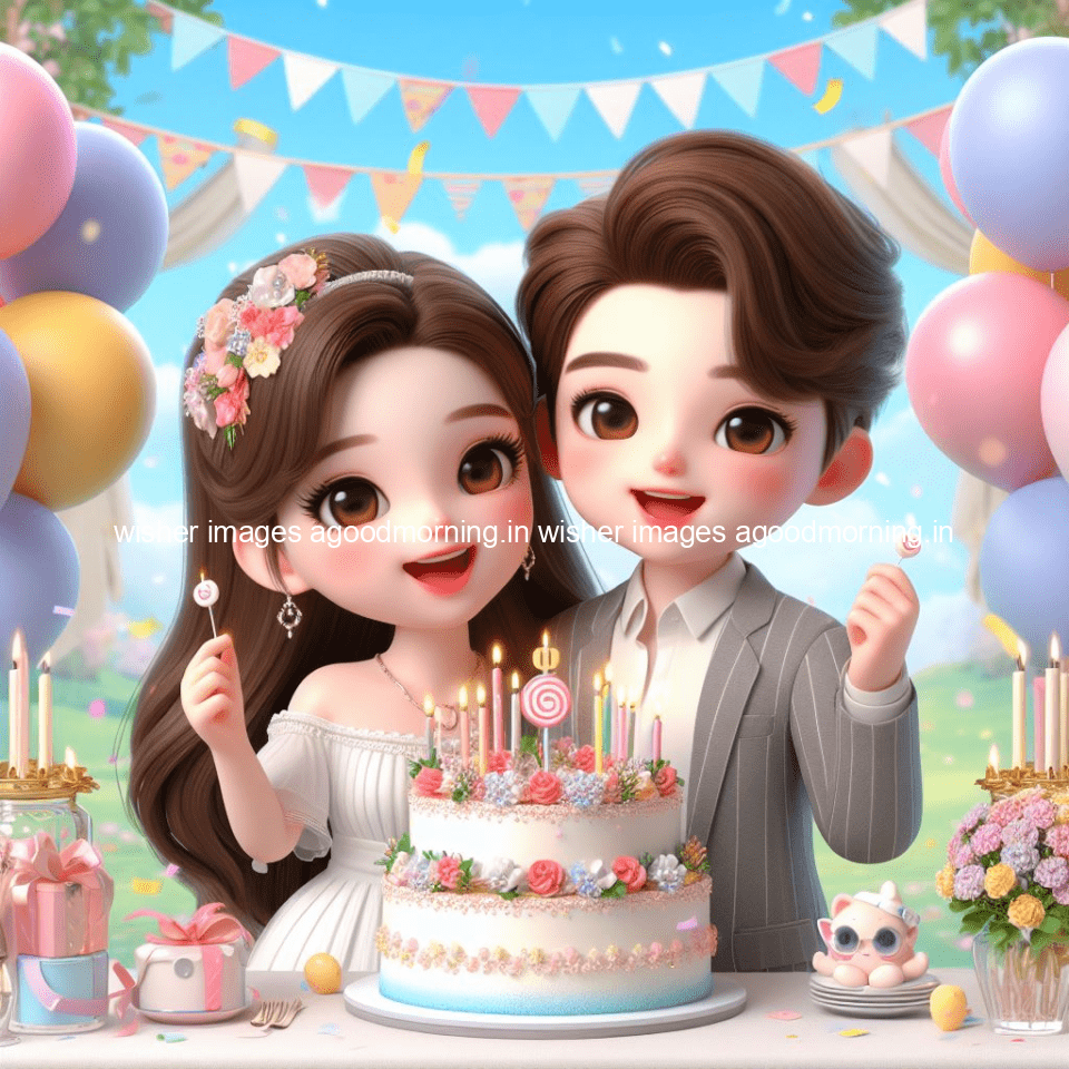 cute couple cake images beautiful background with amazing love vibes with amazing moment full of joy ()