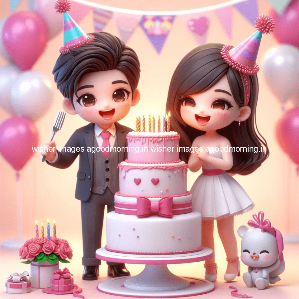 cute couple cake images beautiful background with amazing love vibes with amazing moment full of joy ()