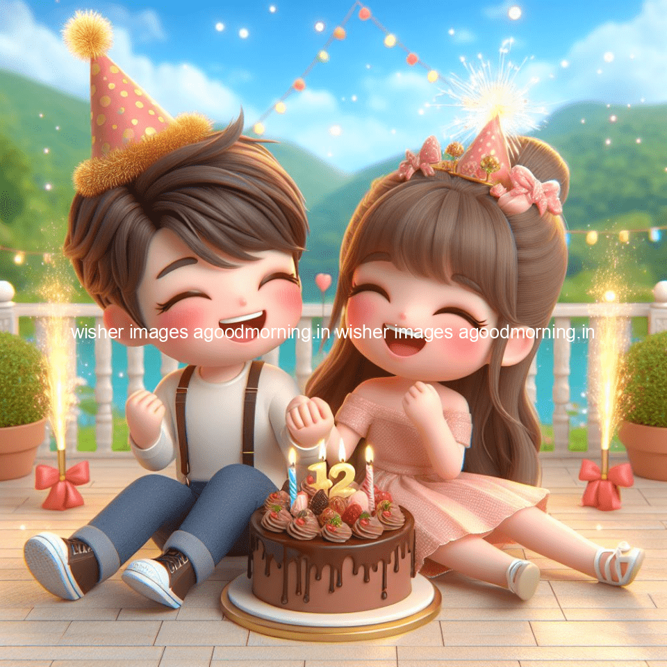 cute couple cake images beautiful background with amazing love vibes with amazing moment full of joy ()