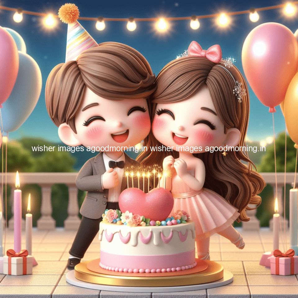 cute couple cake images beautiful background with amazing love vibes with amazing moment full of joy ()