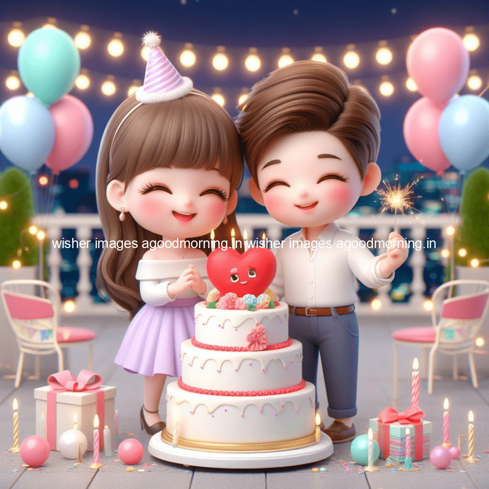 cute couple cake images beautiful background with amazing love vibes with amazing moment full of joy ()