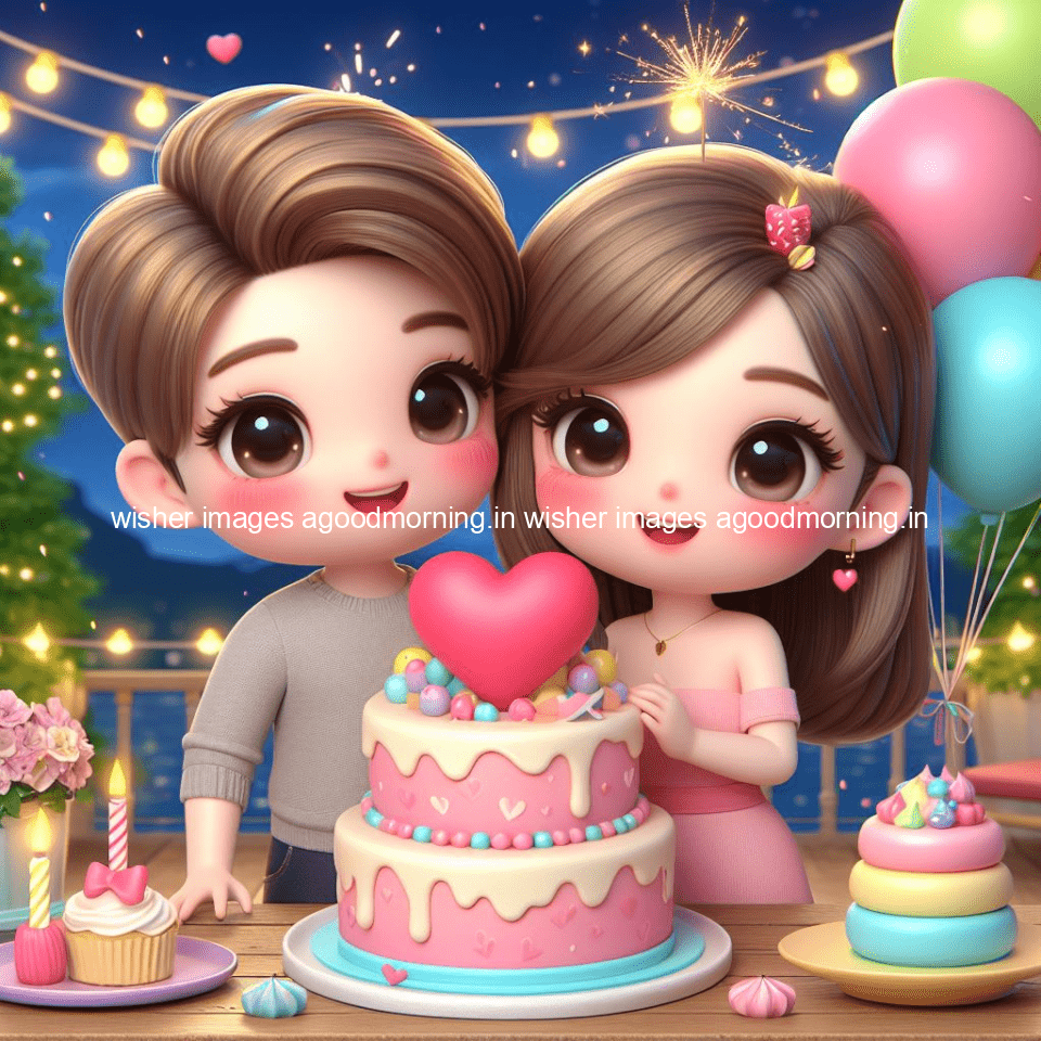 cute couple cake images beautiful background with amazing love vibes with amazing moment full of joy ()