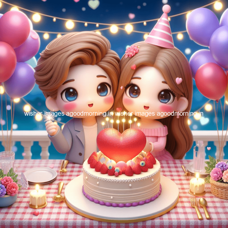 cute couple cake images beautiful background with amazing love vibes with amazing moment full of joy ()